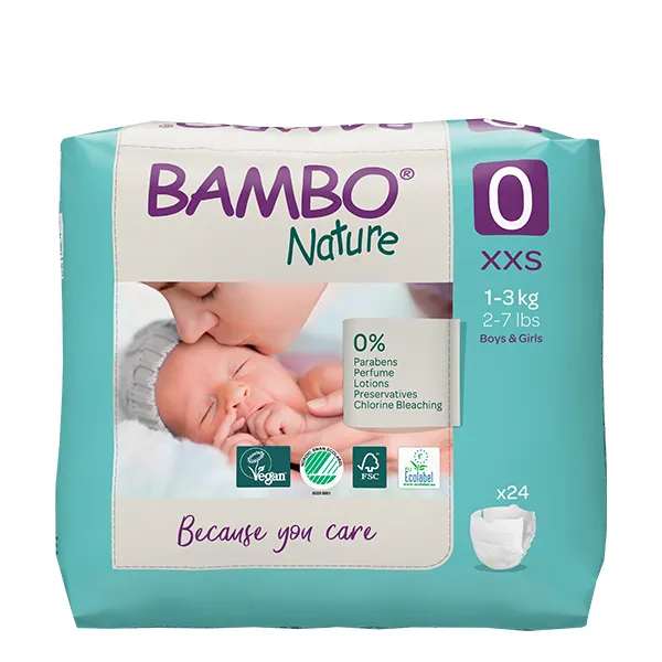 Οικολογικές Πάνες Μιας Χρήσης Bambo Nature No 0 Premature (1-3 kg)