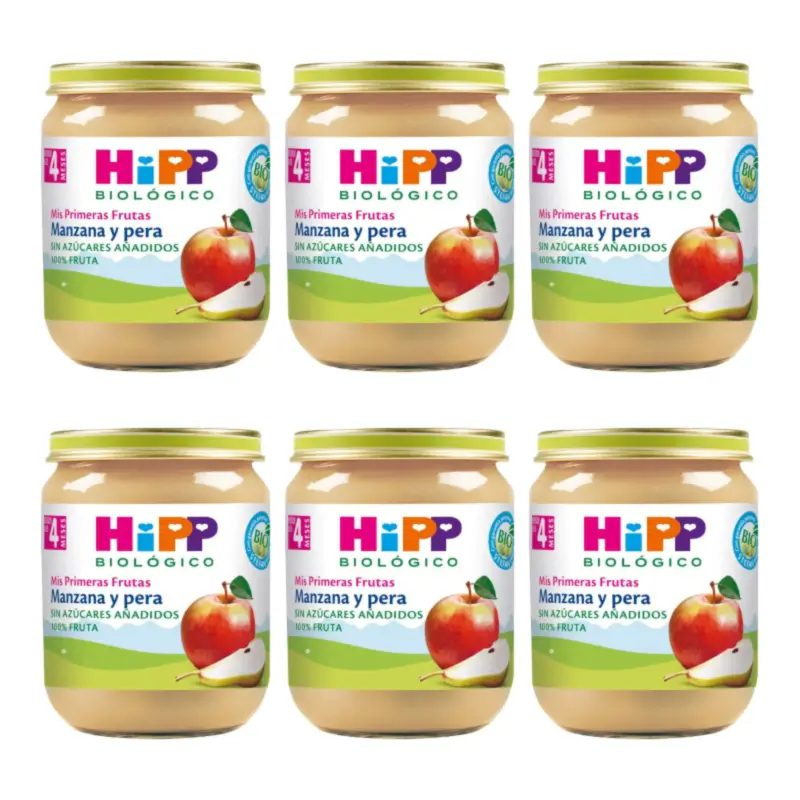 Hipp Bio Apple and Pear Baby Food, Pack of 6 x 125 g