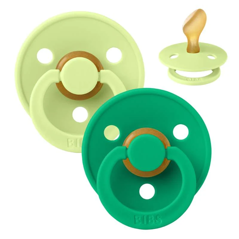 BIBS Anatomical Colour pacifier - 2-Pack - sz. 2 - natural rubber - Matcha/Cactus