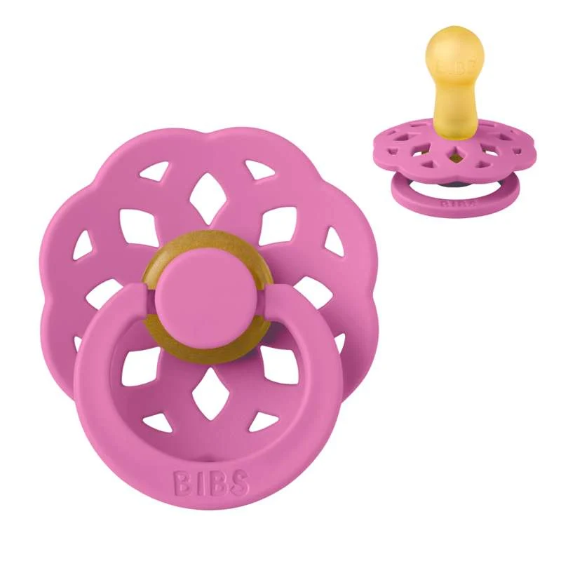 BIBS Rund bohem napp - strl. 2 - naturgummi - Bubblegum