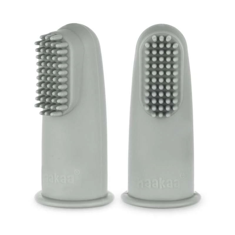 Haakaa Silikone Fingertandbørste – Suva Grey