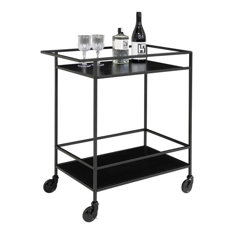 Vita barvogn 68 x 40 x 79 cm, svart metall