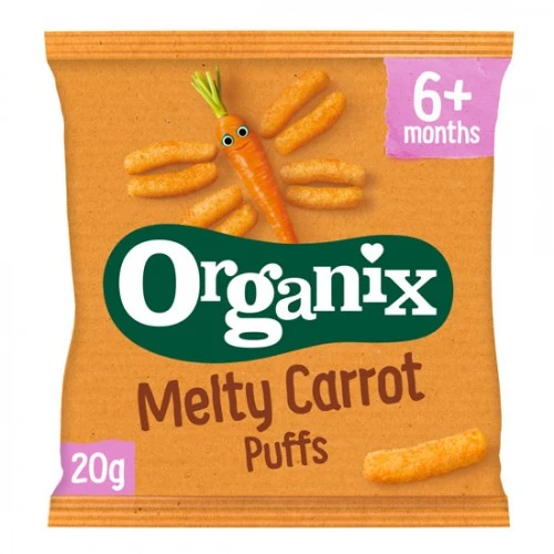 Μαλακά Μπαστουνάκια Καρότου 'Carrot Puffs' +6μ (20γρ) Organix