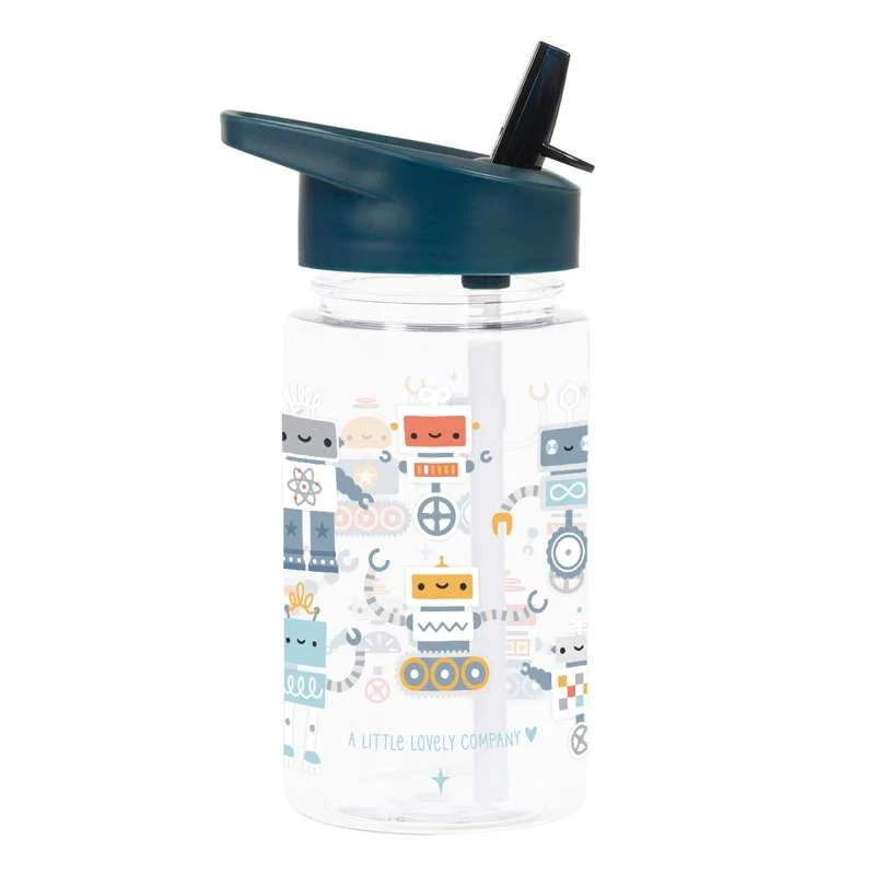 A Little Lovely Company Water Bottle - Robots