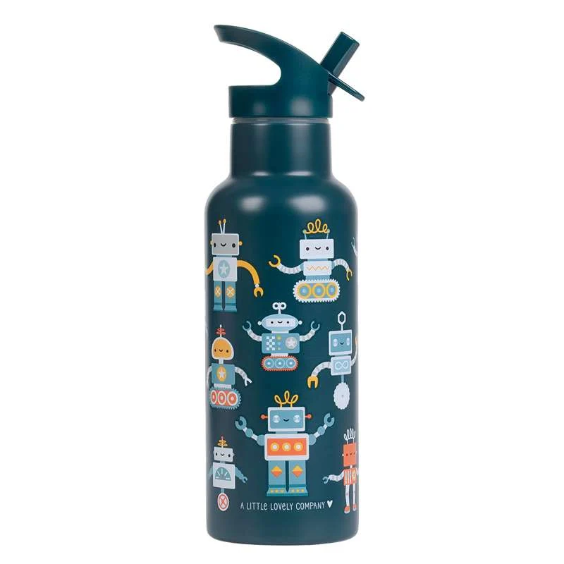 A Little Lovely Company Termo Ståldrikkedunk - XL - 500ml - Robots