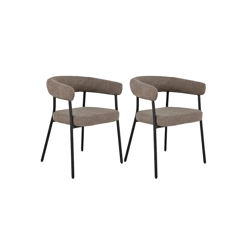 2-pack Trivio matstol brun