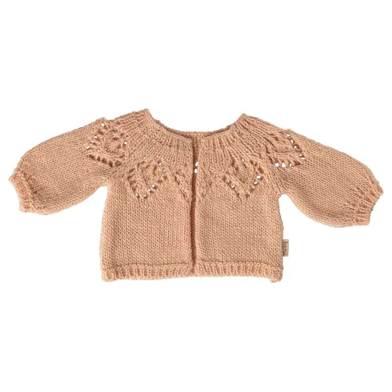 Maileg Stickad Cardigan - Storlek 4 - Ljus Rosa