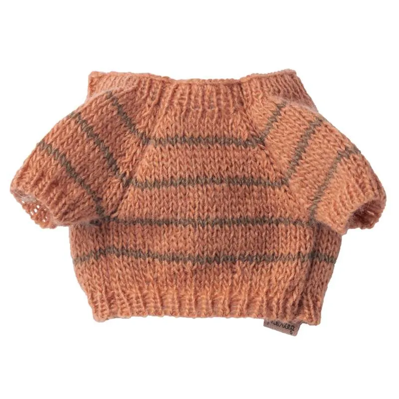 Maileg Puppy Accessories - Small - Knitted Sweater - Coral