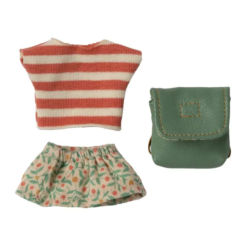 Maileg Clothes For Big Sister Mouse - Clothes and Bag - Green