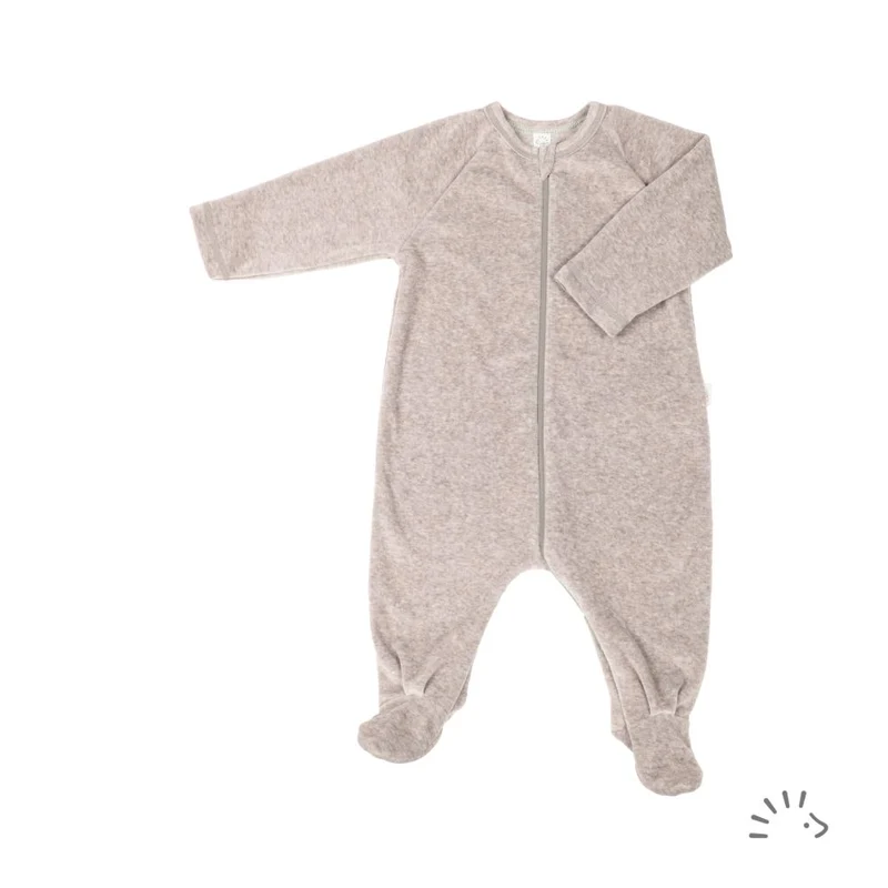 Φορμάκι Μωρού με Φερμουάρ Beige Melange