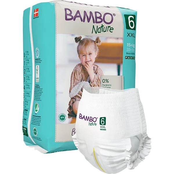 Οικολογικές Πάνες Βρακάκι Μιας Χρήσης Bambo Nature No 6 (15+ kg)