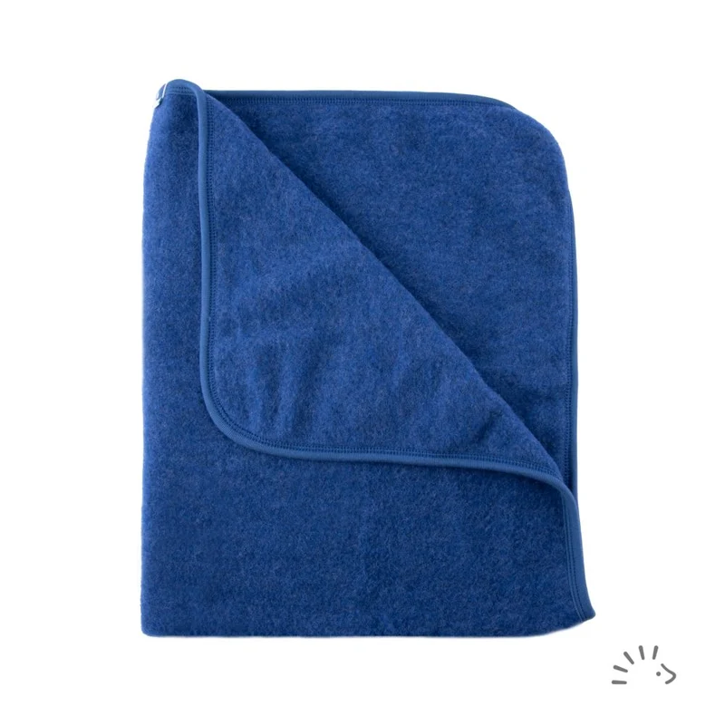 Κουβέρτα Μωρού Φλίς οργανικό μαλλί Sodalith Blue