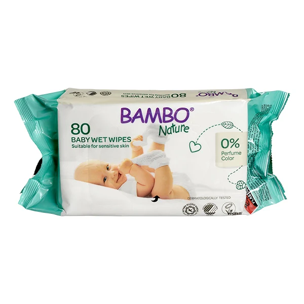 Μωρομάντηλα Bambo Nature - 80τμχ