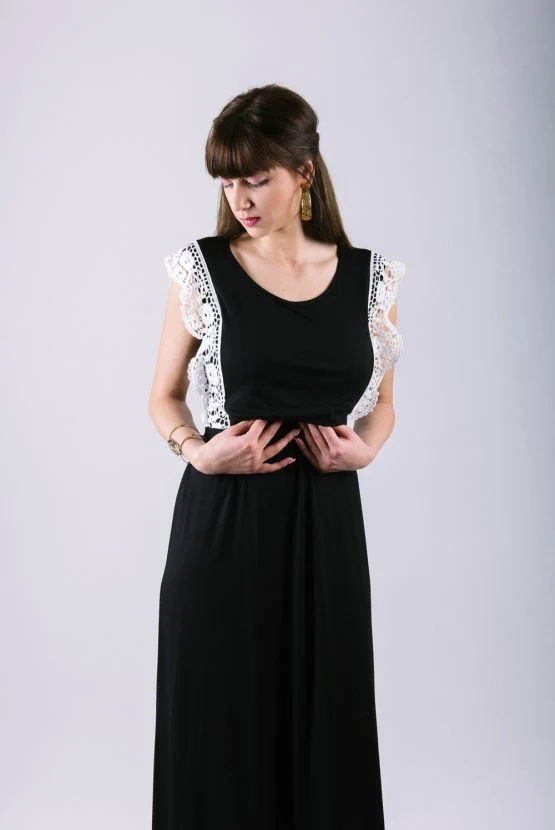 Καλοκαιρινό Φόρεμα Θηλασμού Black Wave Dress