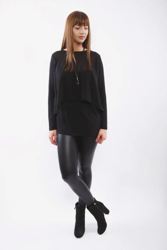 Μπλούζα θηλασμού Black Sheer Top