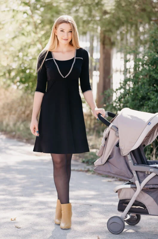 Φόρεμα Εγκυμοσύνης και Θηλασμού Black Chic