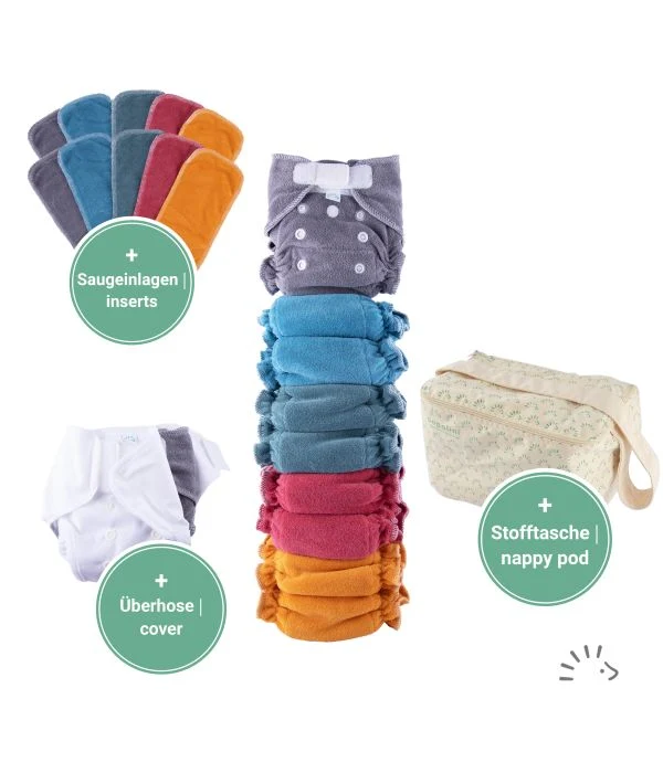 Υφασμάτινες Πάνες Μωρού Newborn 'MiniFit' Soft Organic Popolini