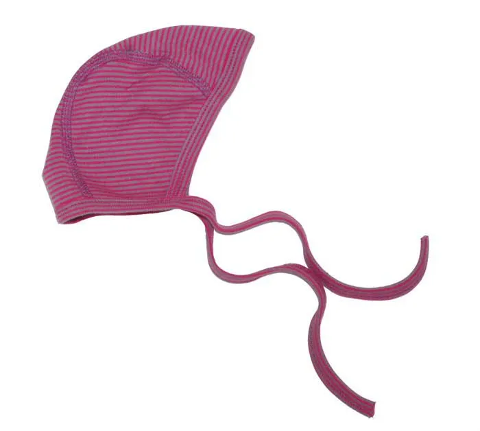 Σκουφάκι Μωρού από οργανικό βαμβάκι pink grey