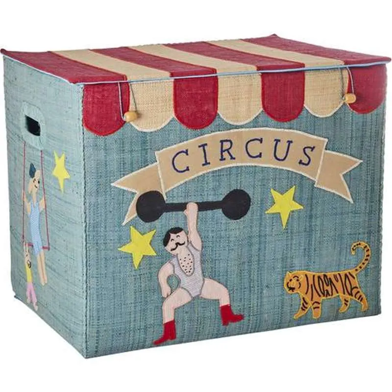 RICE Raffia Opbevaringskurv - Cirkus