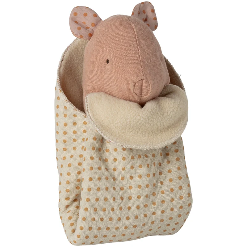 Maileg Lullaby Friends, Gris, Mini - Lyserød