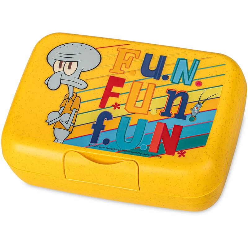 Koziol Organic Honey Yellow Lunch Box Med Separation Skål Candy L Spongebob Squidward