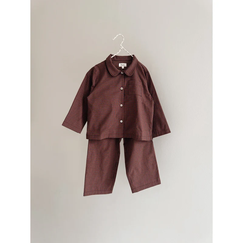 Lalaby Indigo Check Classic Pyjamas