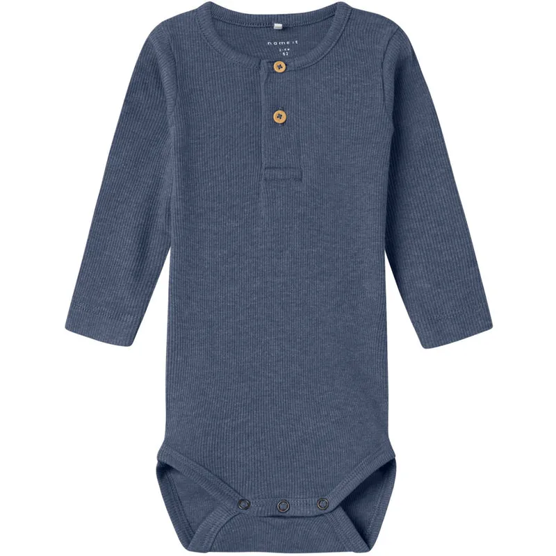 Name It Vintage Indigo Melange Nbmkab Ls Body Noos