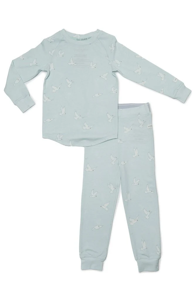LOULOU LOLLIPOP 2-Pc Pajama Set In TENCEL Peace Dove