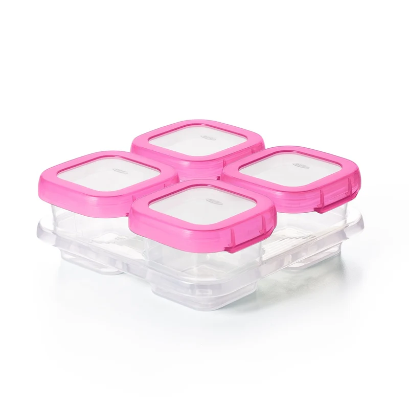 OXO Tot 4oz Baby Blocks Pink