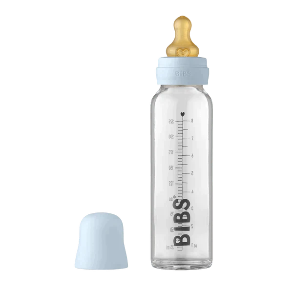 BIBS Baby Glass Bottle Complete Set Latex 225ml