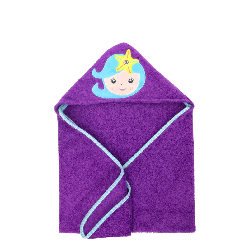 Zoocchini Baby Snow Terry Hooded Bath Towel 0-18M