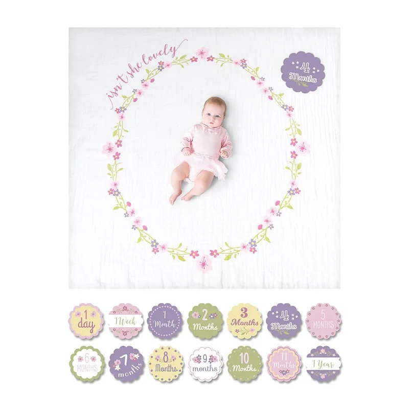 Lulujo Baby's 1st Year Milestone Blanket