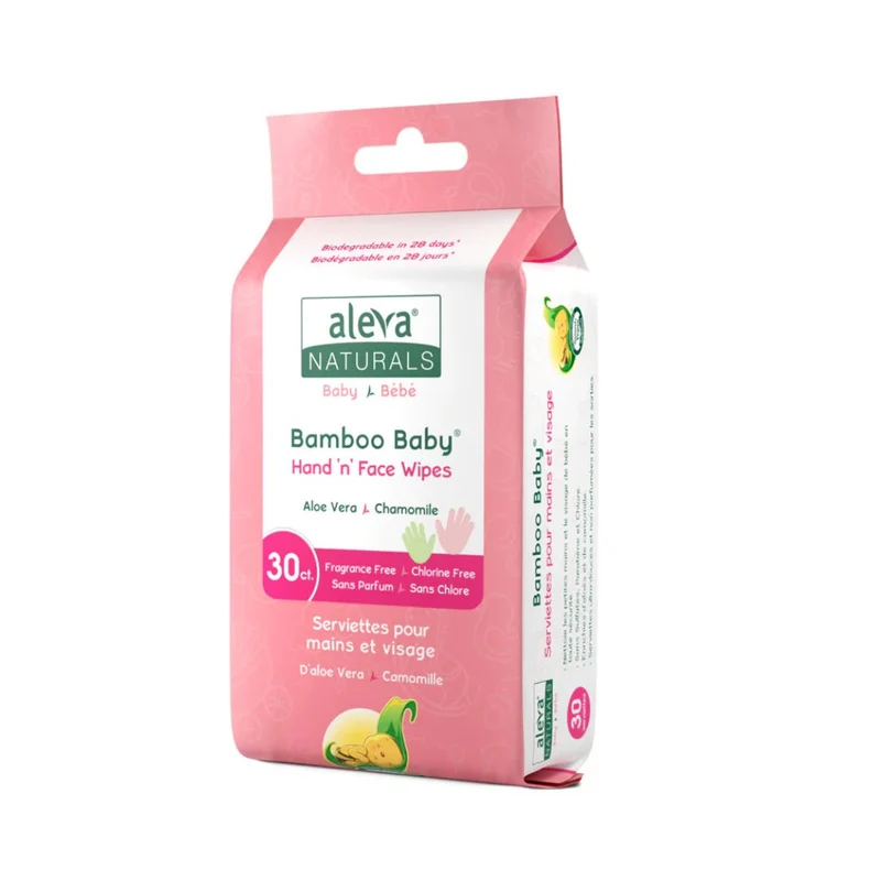 aleva NATURALS Bamboo Baby Hand n Face Wipes