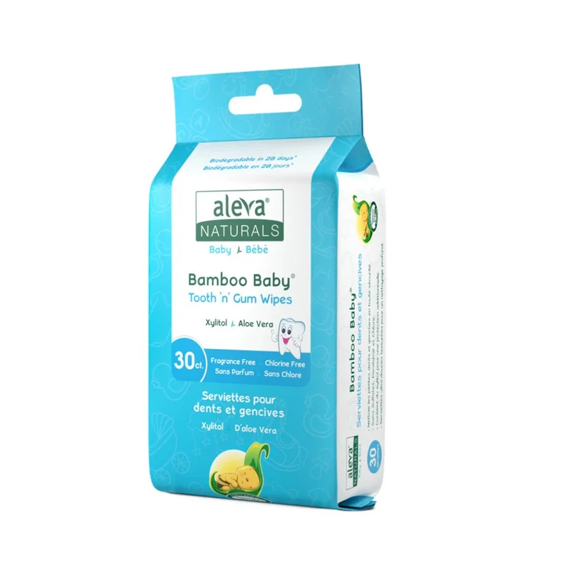 aleva NATURALS Bamboo Tooth n Gum Wipes