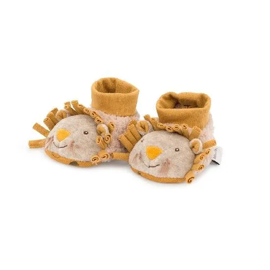 Moulin Roty Sous Mon Baobab - Lion Slippers 0-6M