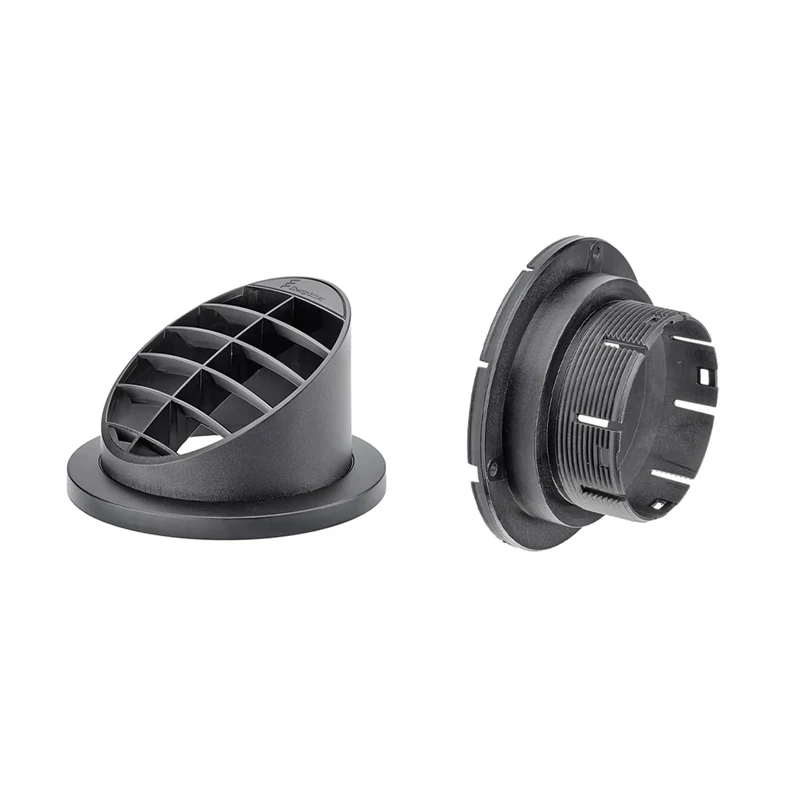 Utblås 60mm öppet 30° HÖG Svart