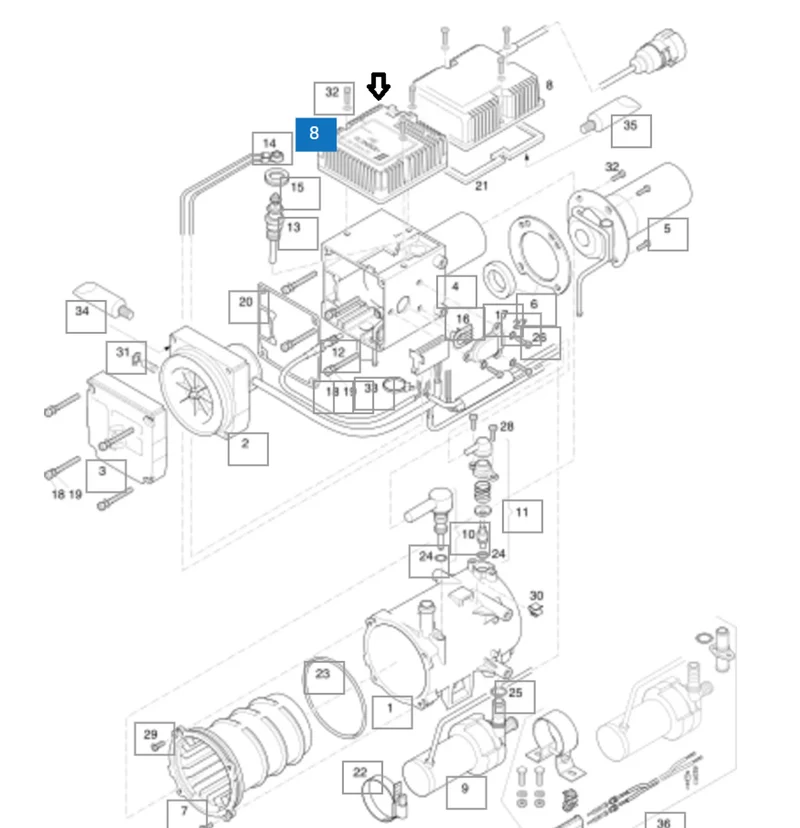 Styrenhet 24V Hydronic 10 (252
