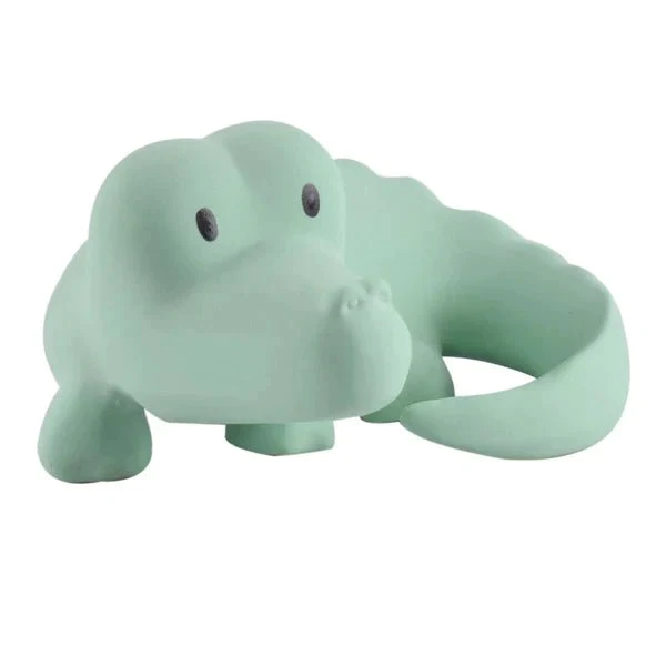 Tikiri - Crocodile Organic Natural Rubber Rattle Teether & Bath Toy