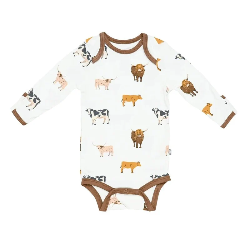 Kyte Baby - Long Sleeve Bodysuit - Moo