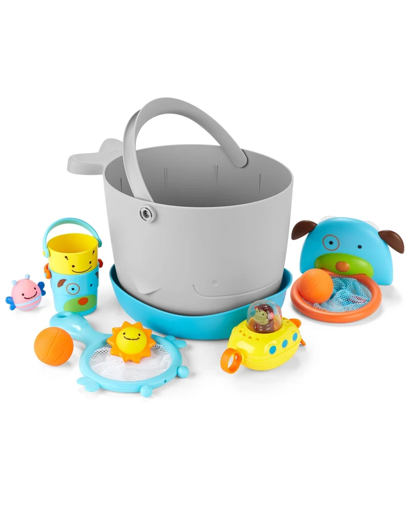 Skip Hop MOBY Fun-Filled Bath Toy Bucket Gift Set