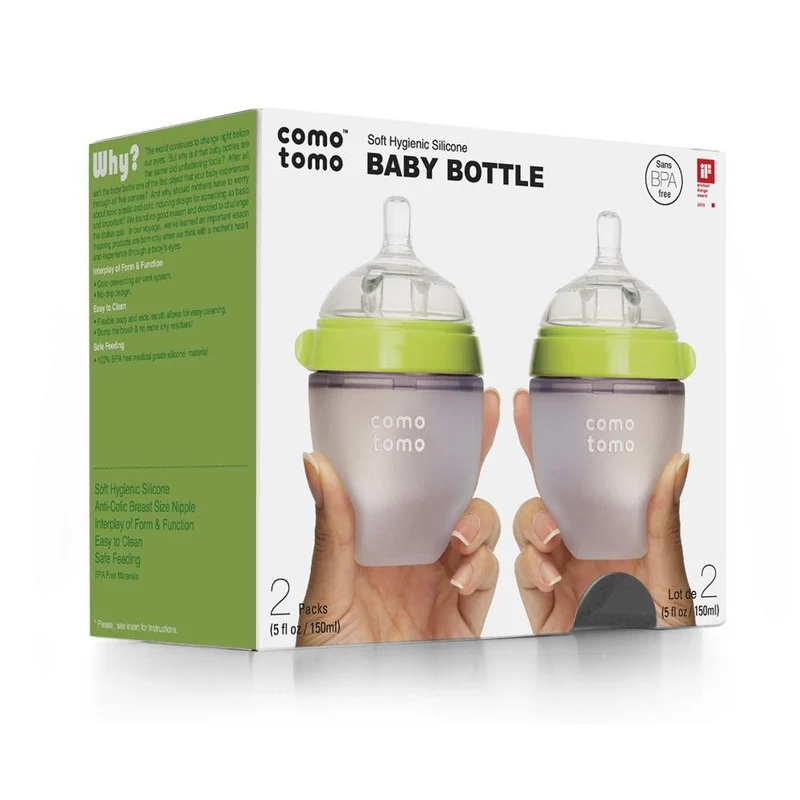 Comotomo - Baby Bottle - 5 oz/150ml 2pk