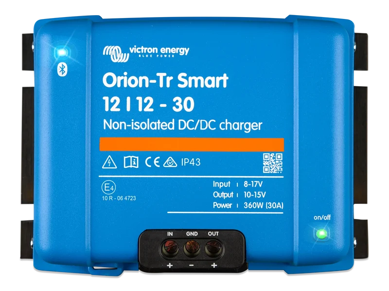 Orion-Tr Smart 12/12-30A (360W), oisolerad DC-DC-laddare