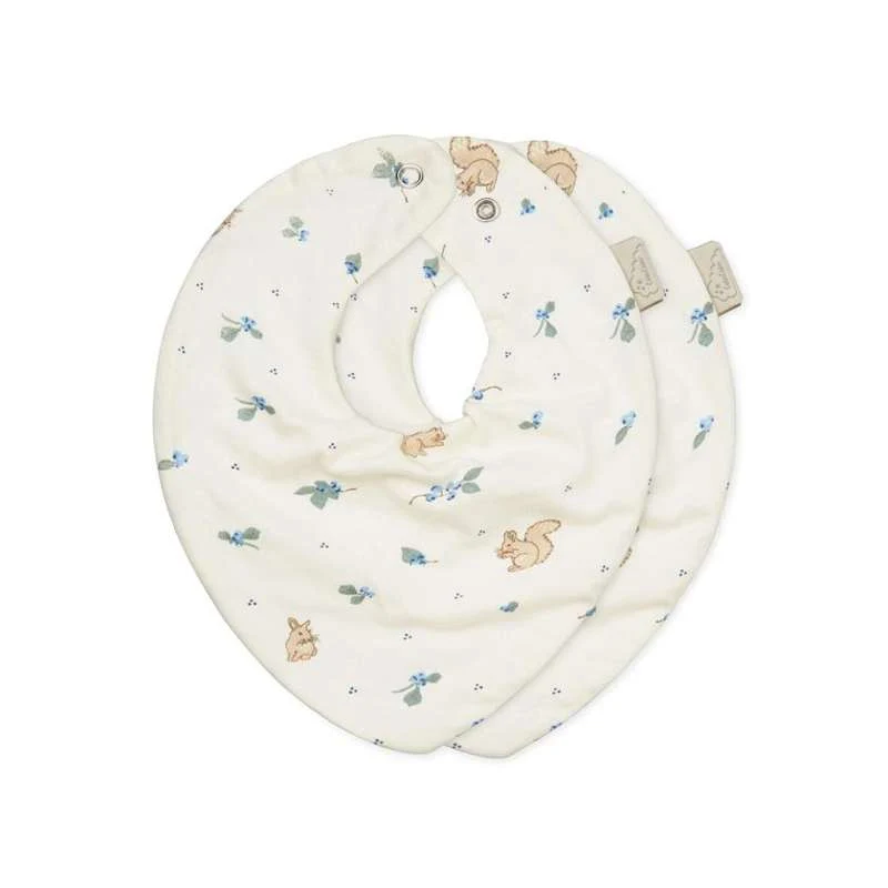 Cam Cam Copenhagen Bandana Bib - 2-pack - GOTS - Blueberries
