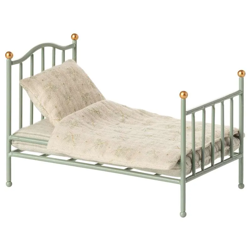 Maileg Vintage säng - Mus - Mint