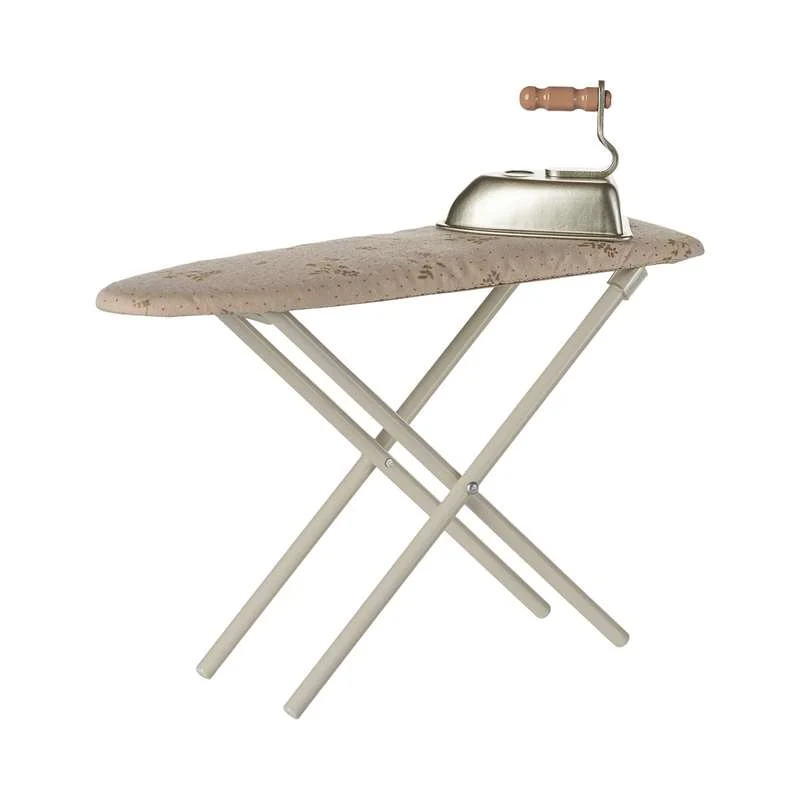 Maileg Iron and Ironing Board - Miniature - RawWhite