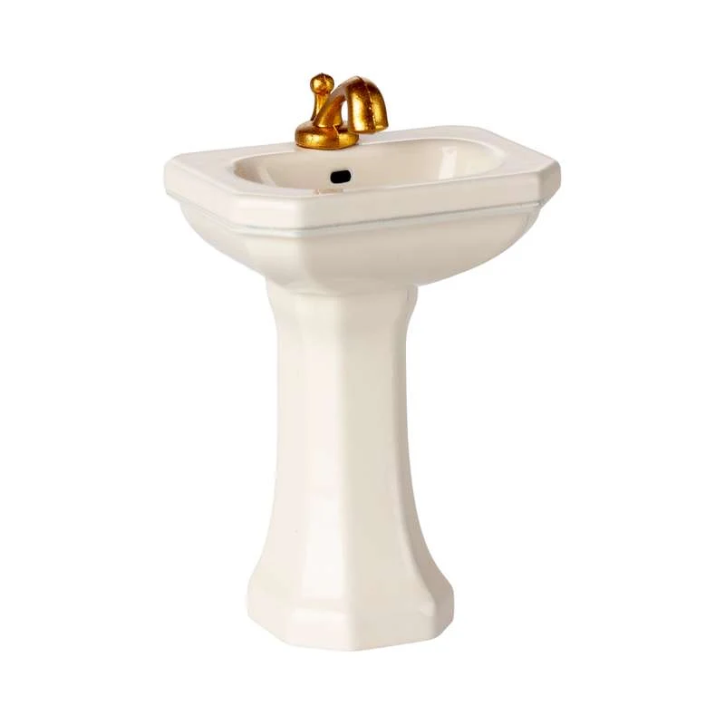 Maileg Bathroom sink - Mouse - RawWhite