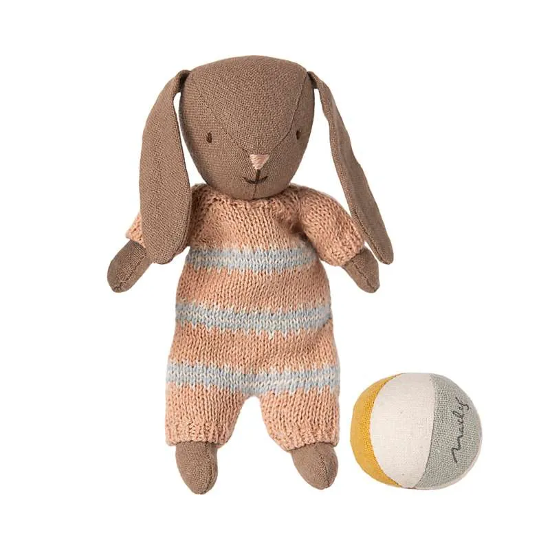 Maileg Rabbit Set - Micro - Brown - Dusty Pink