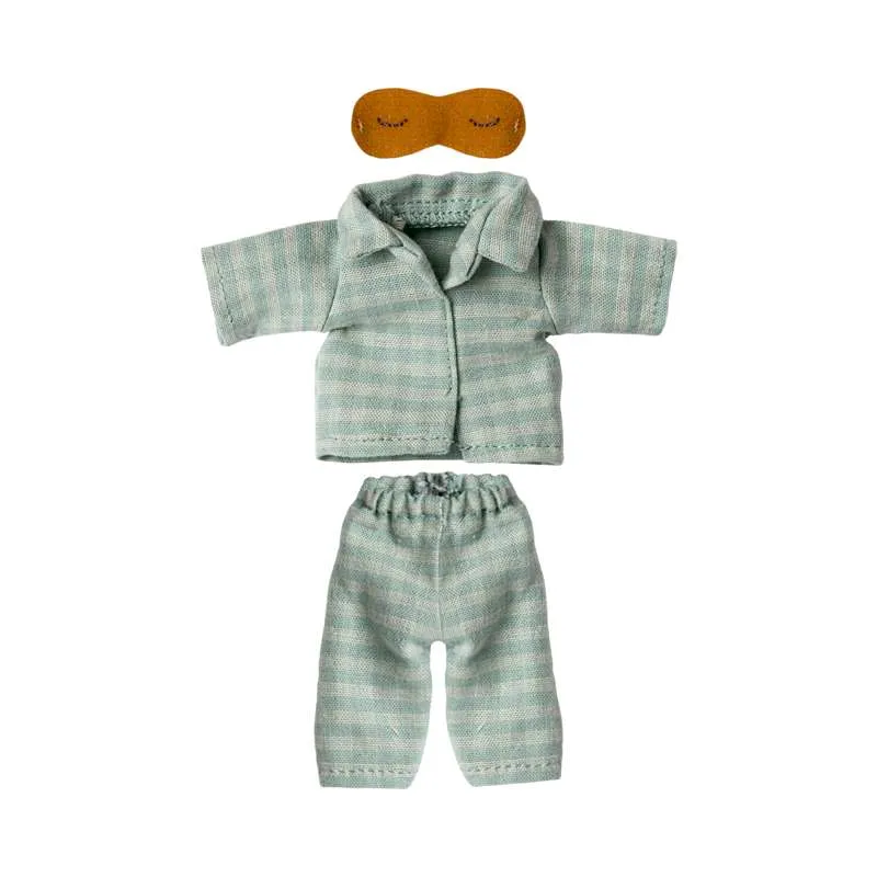 Maileg Pyjamas - Dad Mouse - Mint/Sand