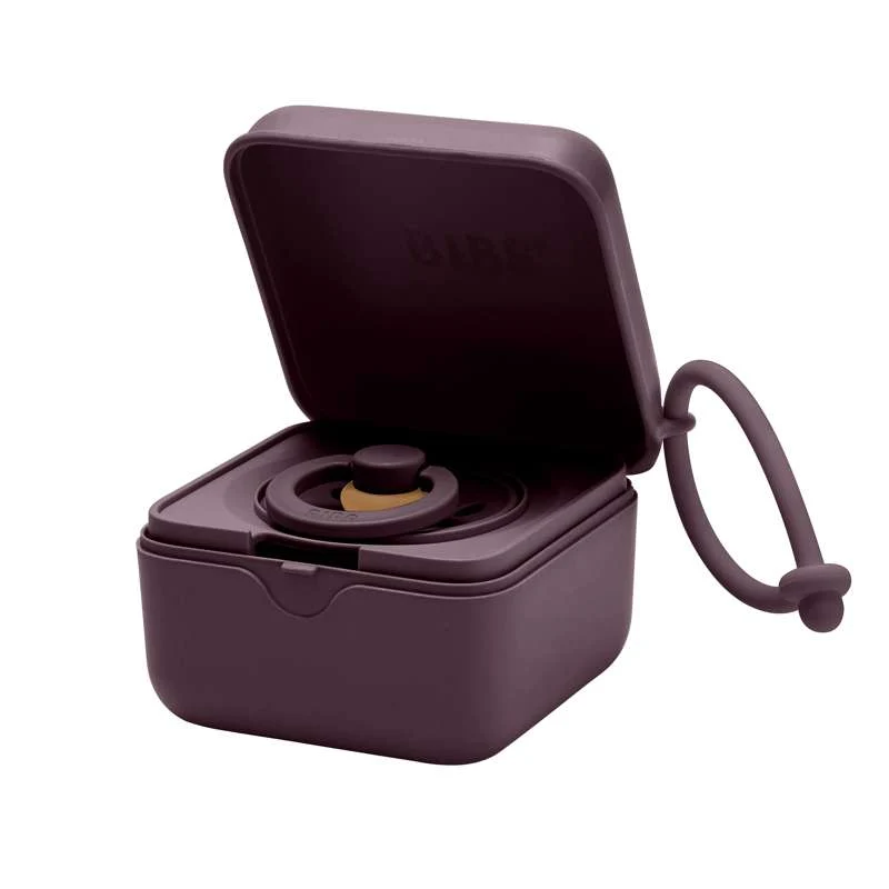 BIBS Accessories Pacifier Box - Nappbox med Plats för 3 Nappar - Plum