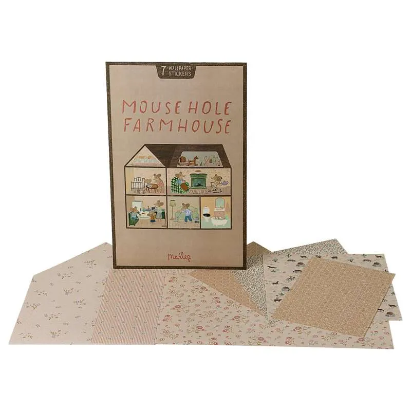 Maileg Wallpaper Stickers for Mouse Hole Farmhouse - 7 Pcs.